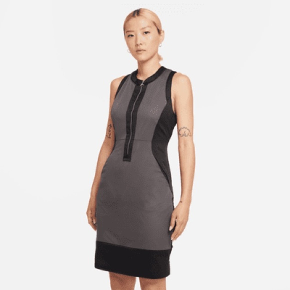 AIR JORDAN CLASSICS CAPSULE WOMENS MESH DRESS SIZE SMALL GRAY BLACK HALF ZIP NEW - Picture 2 of 5